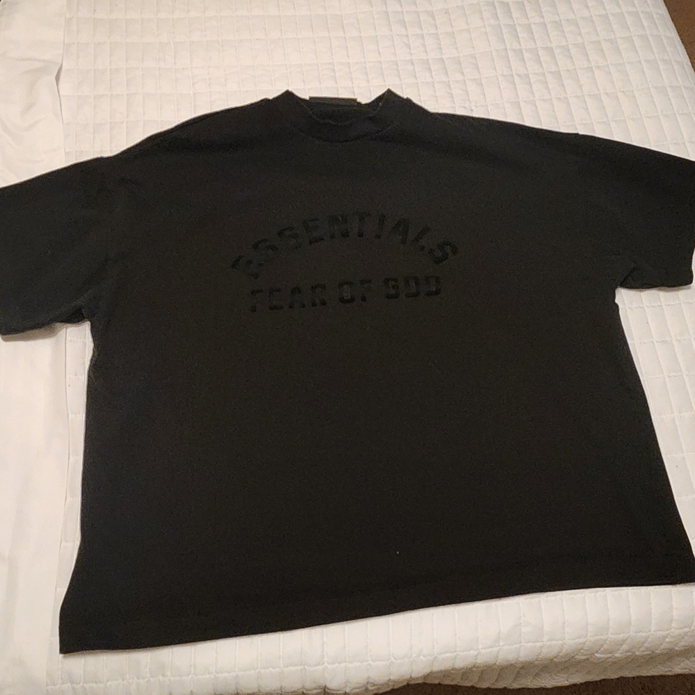 Essentials Fear of God Black T-Shirt (Mens)